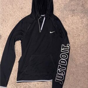 Nike Black Hoodie with White Accents